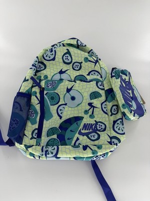 Nike Elemental Big Kids 20L Backpack w/Pencil Case HM6895-701 Green Blue Fruit