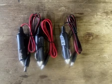 (Qty Of 3) DC 5.5X2.1MM Male to 12V Car Cigarette Lighter Plug Adapter Cable