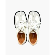 Tabi Shoes Split Toe Sneakers Genuine Leather Suede Lace Up Casual Unisex Shoes