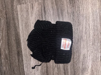 Black Charles Jeffrey Loverboy Winter Beanie With Cat Ears