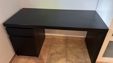 IKEA MALM Schreibtisch, Schwarzbraun 140x65x73, Wie Neu, Top Zustand!
