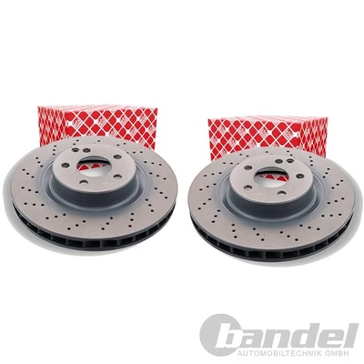 2X FEBI DISQUES DE FREIN Ø330Mm AVANT ADAPTÉ POUR MERCEDES-BENZ CLASSE E SL - Photo 1/4