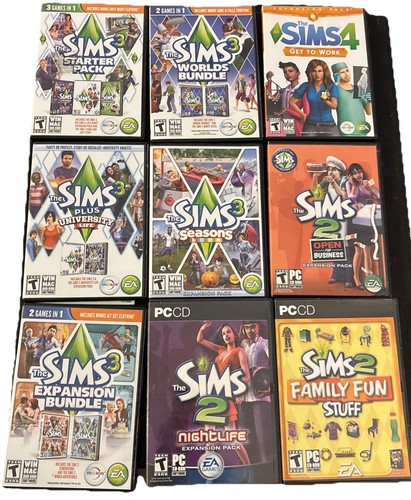 Sims Games Collection 9 games- EA THE SIMS 2+SIMS 3+SIMS 4 BUNDLE LOT PC | eBay