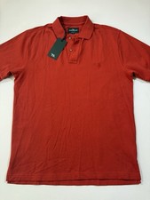 Rodd Gunn Polo Shirt Mens Medium Red Short Sleeve Pique Cotton Preppy Logo NWT
