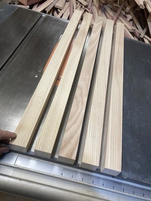 White Ash, 1  X 2  X 18 , Straight Grain Edge, Slight Curve Grain Face If Possbl