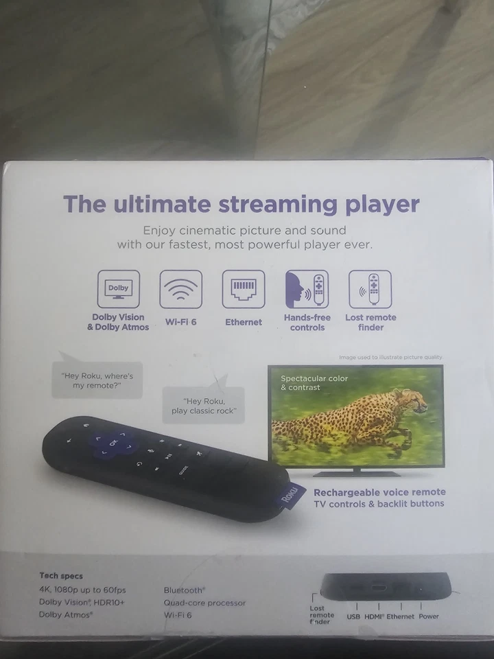 Roku - Ultra | 4K/HDR10+/Dolby Vision & Atmos Streaming Device Rechargeable B... - Image 2 of 2