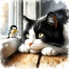 AMORARS Diamond Painting Kit for Adults - Cat Art Multicolour 