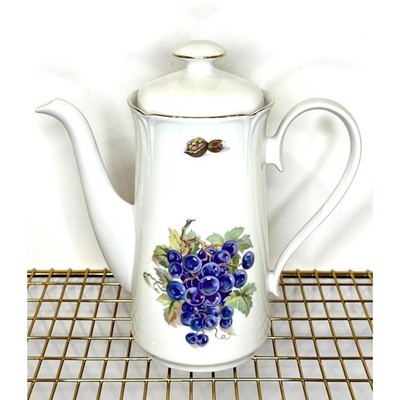 Vintage German Graf Von Henneberg Ilmenau Porcelain Coffee Pot with Lid