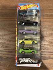 2025 HOT WHEELS FAST  FURIOUS- 5 PACK DODGE, CHEVY, PORSCHE, PLYMOUTH, NISSAN 