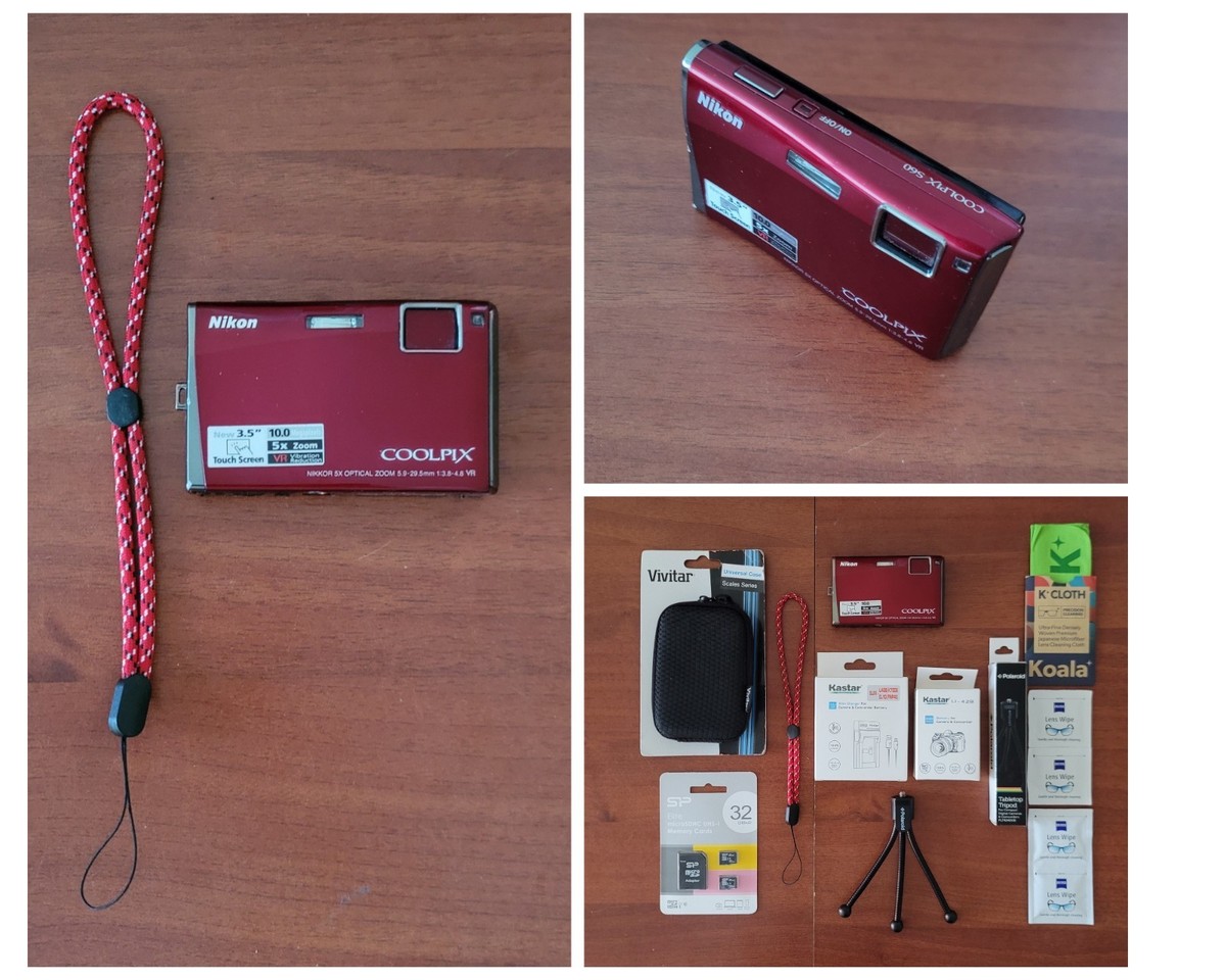 Nikon COOLPIX S60 10.0MP Digital Camera Red W/ Battery Nikon COOLPIX S60 10.0MP Digital Camera Red W/ Battery