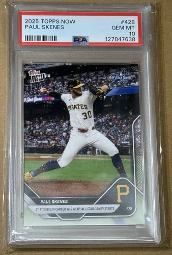 2025 MLB Topps Now PAUL SKENES #428 (PSA 10)
