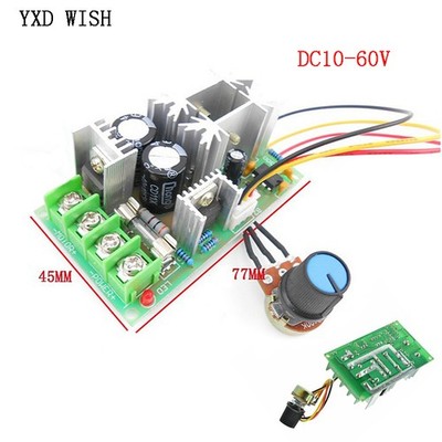 10-60V PWM DC Motor Speed Controller Switch DC 20A Current Voltage Regulator