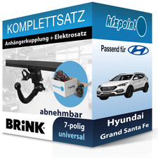 Für Hyundai Grand Santa Fe 13-18 BRINK Anhängerkupplung abnehmbar + 7polig neu