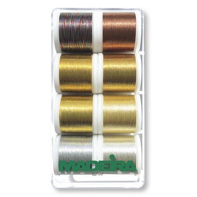 Madeira Geschenkbox - Metallic Nr.40 - Brillant - 8 x 200m Spulen 8009 Gold Bronze