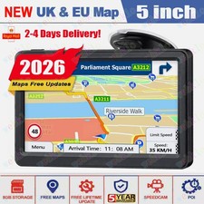 8GB Sat Nav Free Lifetime Maps UK & EU Maps UK FM GPS Touch Screen Navigation