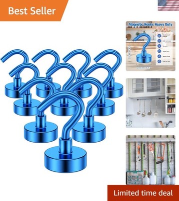 10 Pack Heavy Duty Magnetic Hooks   30Lbs Capacity for Effortless Organization