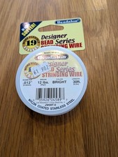Beadalon 19 Strand Bright Silver, .012in Flexible Bead Stringing Wire, 30ft