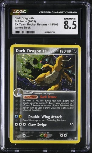 CGC 8.5 Dark Dragonite 2005 EX Team Rocket Returns 15/109 Holo Pokemon Card