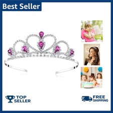 Colorful Gems Silver Rhinestone Tiara for Little Kid Big Kid Prom Birthday Princ