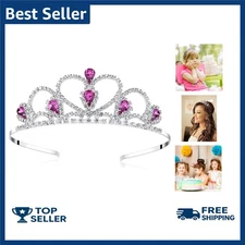 Colorful Gems Silver Rhinestone Tiara for Little Kid Big Kid Prom Birthday Princ