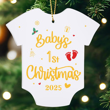 Baby First Christmas Ornament 2025 Girl Boy, 1St Christmas Ornament 2025 Baby Ba
