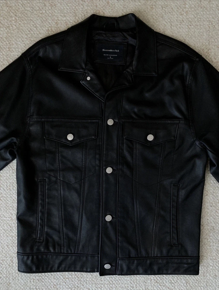 abercrombie leather jacket products for sale | eBay