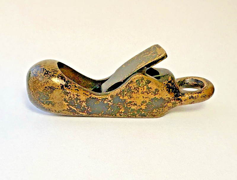 Antique Bronze or Brass Spring Loaded Cleat Rope Clamp Mystery Tool Nice Patina