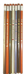 Vintage 1970's No. 2 - Striped NFL Pencils (Lot Of 7 Teams) UNSHARPENED