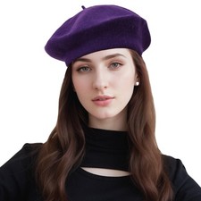 Womens Beret Hats Chic French Premium Wool Classic Wardrobe Fashion Cap