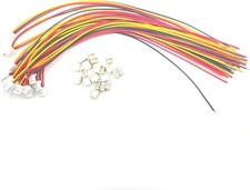 20 Sets Mini Micro Sh 1.0mm Jst 3-Pin Connector Plug Male with 15mm/5.9inch