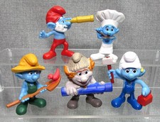 McDonald's 2011 Happy Meal Toys Lot of 5 Papa Smurfs Hackus Handy Farmer Chef