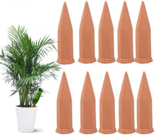 Tcamp 10 Pack Plant Watering Devices, Terracotta Plant Watering Spikes Wine Bott
