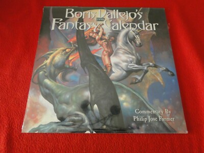 Vintage Semi-Nude Pinup Wall Calendar 1998 Boris Vallejo's Fantasy