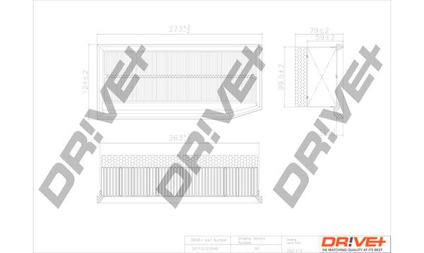 Dr! Ve + DP1110.10.0546 Luftfilter FüR Dacia, Lada , Renault-image