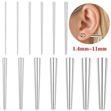 1 Pc Stainless Steel Ear Taper Gauge Expander Piercing Stretching Assistant Tool