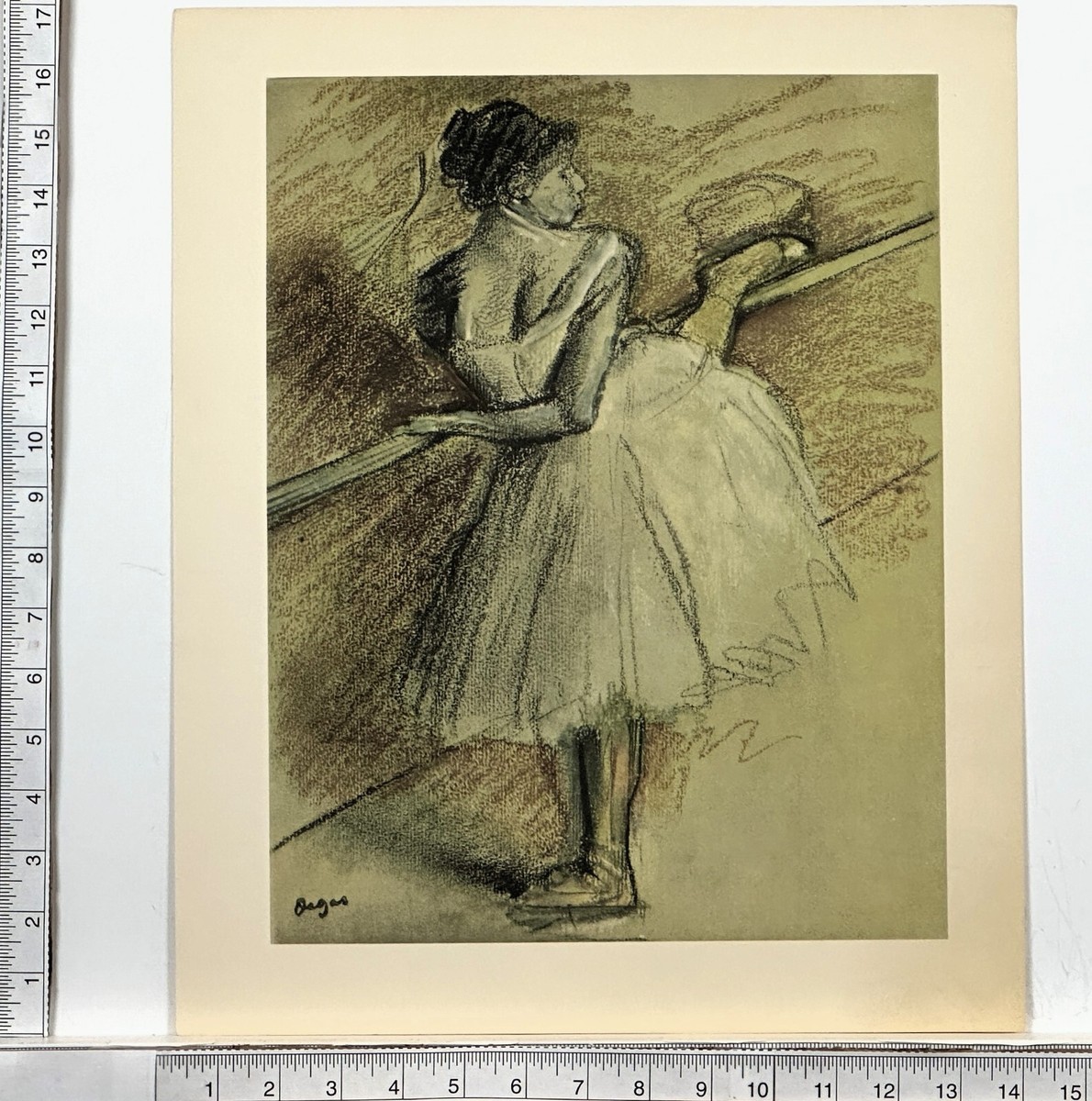 Edgar Degas Danseuse à la barre Print 17x14 Ballerina | eBay