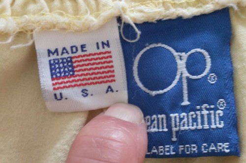 Vintage Longriders Ocean Pacific Montabert OP Surf Cotton Med Shorts Yellow USA - Picture 4 of 12