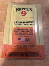 Lot Of 2 Hoppes Lead-B-Gone Skin Cleansing Wipes Package of 6 - LBG6