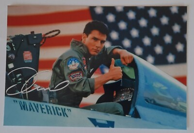 * Tom Cruise Maverick * Autogrammfoto * Repro Unterschrift * Top Gun * RAR *