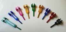 Color Weighted Sacred 9 Solfeggio Tuning Forks with Activator FREE SHIP