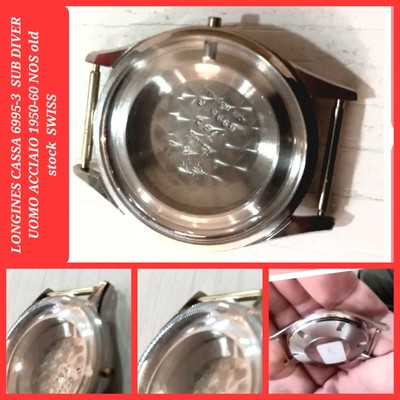 LONGINES CASSA 6995-3  SUB DIVER UOMO ACCIAIO 1950-60 NOS old stock  SWISS