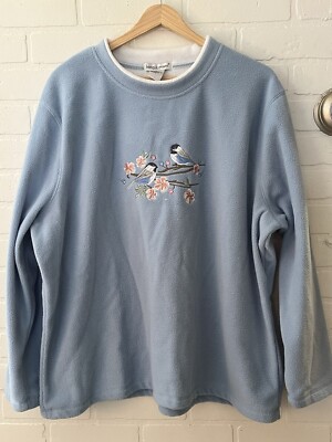 Bonnie Evens Women s XL Embordered Vintage Sweatshirt Floral