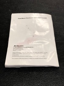 Sega Genesis Classic Game Console Instruction Manual 2016