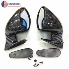 Front Left & Right Racing Car Rear View Side Mirrors Carbon Fiber Look Universal