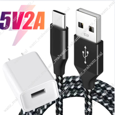 Fast Wall Charger 10W AC Power Adapter 10Ft USB C Data Cable For Samsung Android