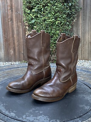 90s vintage REDWING PECOS BOOTS ブラウン 古着 Vintage Red Wing Pecos Brown Leather Workwear Boots Mens Size 8 D