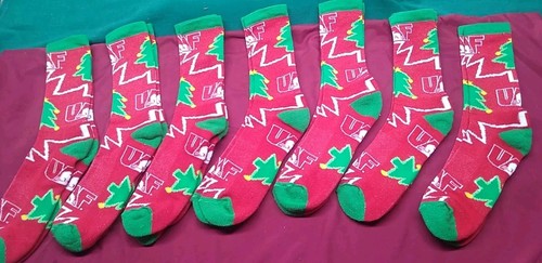 University of Alaska Fairbanks Nanooks 7 Pr Christmas Socks Very Good Condition