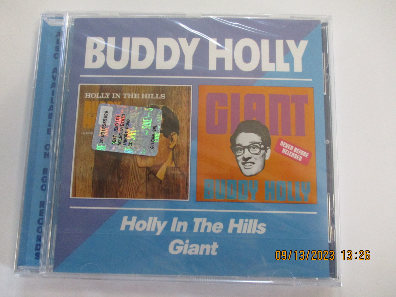 BUDDY HOLLY - HOLLY IN THE HILLS/GIANT - CD NEW SEALED 2002 BGO