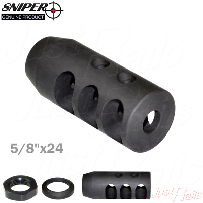 #ad #ad Steel Muzzle Brake .308 7.62 5 8quot;x24 Recoil Compensator Jam Nut Crush Washer $16.99