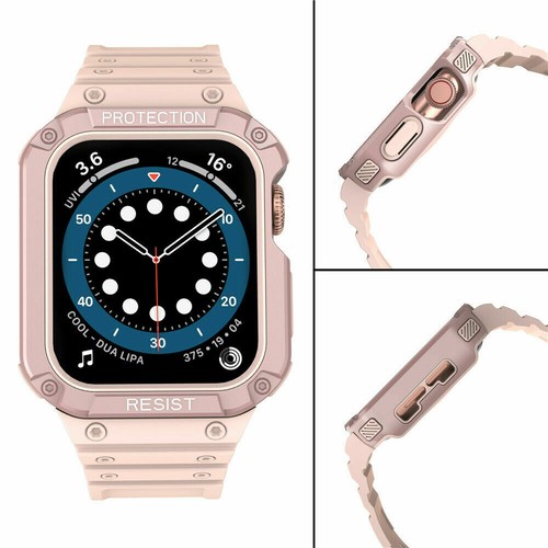 Rugged Protective Case Wrist Strap Band For Apple Watch Series 7/6/5/4/3/2/1/SE - Picture 60 of 67